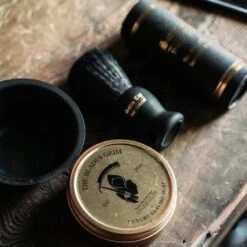 Smolder Soap And Satin Tip - The Purest Black Shave Brush Combo