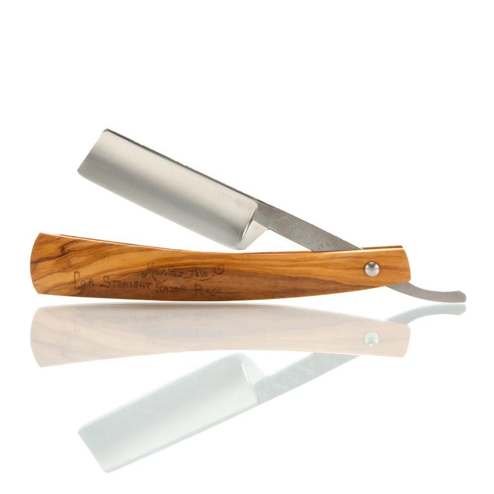Mastro Livi Olive Wood Straight Razor & Case 3 Mastro Livi Olive Wood Straight Razor & Case