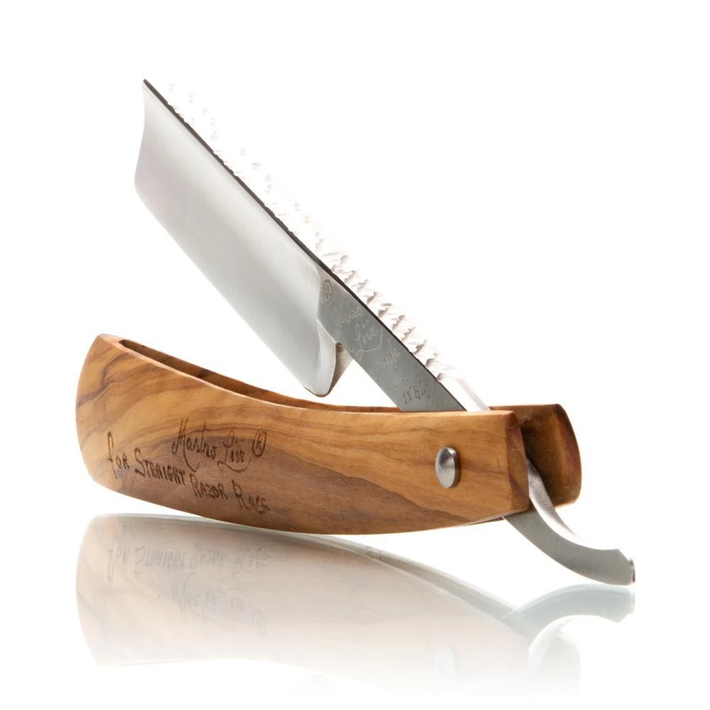 Mastro Livi Olive Wood Straight Razor & Case 6 Mastro Livi Olive Wood Straight Razor & Case - Image 4
