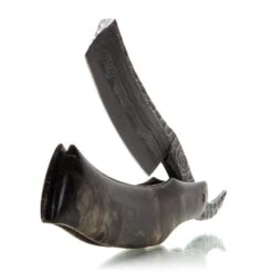 Dylan Farnham Hand-Folded Damascus -Classic Shaving A93A0826