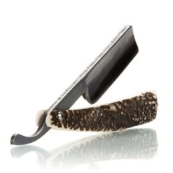 Mastro Livi Ram's Horn Damascus Straight Razor & Paddle Strop -Classic Shaving A93A8920