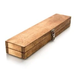 Mastro Livi Ram's Horn Damascus Straight Razor & Paddle Strop -Classic Shaving A93A8926