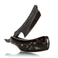 Dylan Farnham Custom Straight Razor Ebony & Gold Scales -Classic Shaving A93A9766
