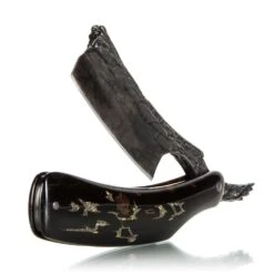 Dylan Farnham Custom Straight Razor Ebony & Gold Scales -Classic Shaving A93A9767