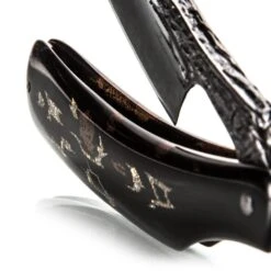 Dylan Farnham Custom Straight Razor Ebony & Gold Scales -Classic Shaving A93A9768