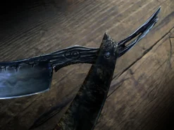 Dylan Farnham Buckeye Burl Striation Custom Straight Razor -Classic Shaving DSC02972 scaled