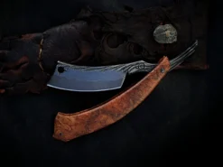 Dylan Farnham Buckeye Burl Striation Straight Razor