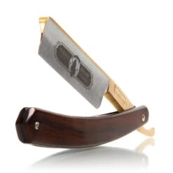 Grim Blades - Gold Plated - Cocobolo Scales - 6/8" -Classic Shaving GrimGoldWood6