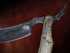 Dylan Farnham Fossil Wal - Rus Bone Handle Custom Straight Razor -Classic Shaving IMG 6219 scaled