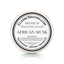African Musk Scent - Classic Shaving Mug Soap - 2.5" Regular Size
