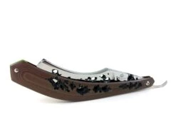 Alex Jacques 8/8" Curved Custom Straight Razor Brown Hand Carved G10 Scales -Classic Shaving alex jacques 88 curved custom straight razor brown hand carved g10 scales 10