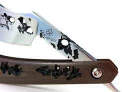 Alex Jacques 8/8" Curved Custom Straight Razor Brown Hand Carved G10 Scales -Classic Shaving alex jacques 88 curved custom straight razor brown hand carved g10 scales 12