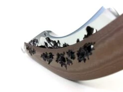 Alex Jacques 8/8" Curved Custom Straight Razor Brown Hand Carved G10 Scales -Classic Shaving alex jacques 88 curved custom straight razor brown hand carved g10 scales 14