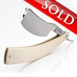 Alex Jacques Custom Smiling Crown Faux Ivory Straight Razor