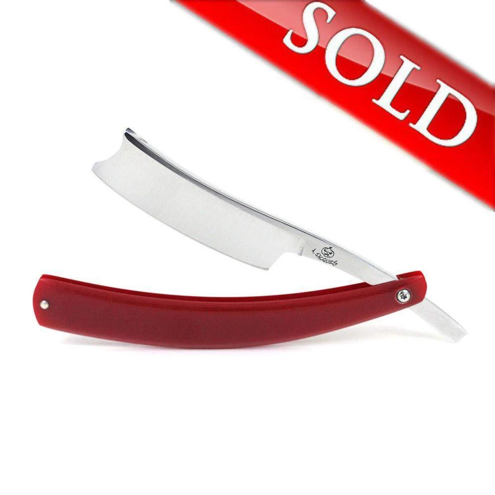 Alex Jacques "Production Style" 7/8" Razor With Red G10 Scales 3 Alex Jacques "Production Style" 7/8" Razor With Red G10 Scales