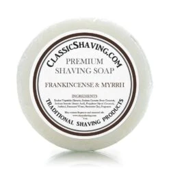 Classic Shaving Mug Soap - 3" Frankincense & Myrrh