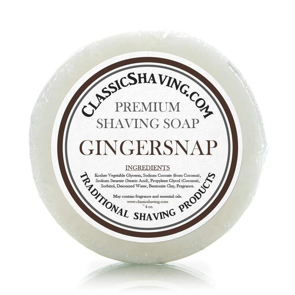 Classic Shaving Mug Soap - 3" Gingersnap 3 Classic Shaving Mug Soap - 3" Gingersnap