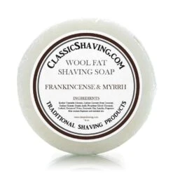 Classic Shaving Wool Fat Shaving Soap - 3" Frankincense & Myrrh