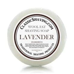 Classic Shaving Wool Fat Shaving Soap - 3" Lavender