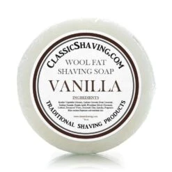 Classic Shaving Wool Fat Shaving Soap - 3" Vanilla