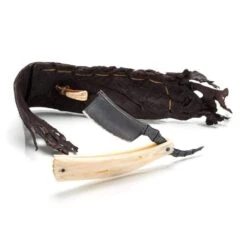 Dylan Farnham 'Antique-etched' Custom Straight Razor - Giraffe Bone Scales -Classic Shaving dylan farnham antique etched custom straight razor giraffe bone scales 10