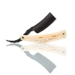 Dylan Farnham 'Antique-etched' Custom Straight Razor - Giraffe Bone Scales -Classic Shaving dylan farnham antique etched custom straight razor giraffe bone scales 3
