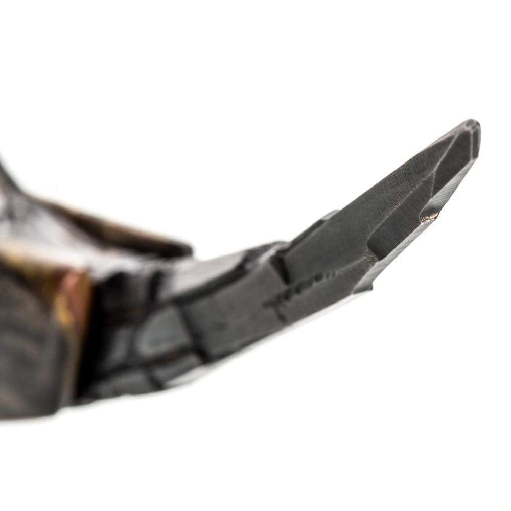 Dylan Farnham Custom "Fractured Pattern" Spine With Buckeye Burl Straight Razor 14 Dylan Farnham Custom "Fractured Pattern" Spine With Buckeye Burl Straight Razor - Image 12