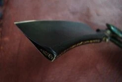 Dylan Farnham Custom Straight Razor - Green Resin With Copper, Manzanita Burl Scales -Classic Shaving dylan farnham custom straight razor green resin with copper manzanita burl scales 13