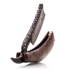 Dylan Farnham Custom Straight Razor - Stabilized Redwood Burl Wood Scales -Classic Shaving dylan farnham custom straight razor stabilized redwood burl wood scales 3