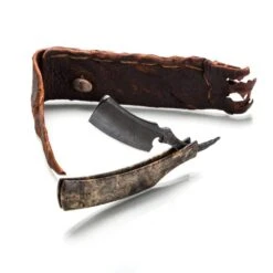 Dylan Farnham Custom Straight Razor With Damscus Inlay And Burl Wood Scales -Classic Shaving dylan farnham custom straight razor with damscus inlay and burl wood scales 11