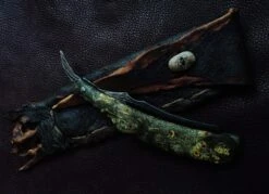 Dylan Farnham Custom Straight Razor With Damscus Inlay And Burl Wood Scales -Classic Shaving dylan farnham custom straight razor with damscus inlay and burl wood scales 14