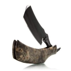 Dylan Farnham Custom Straight Razor With Damscus Inlay And Burl Wood Scales -Classic Shaving dylan farnham custom straight razor with damscus inlay and burl wood scales 7