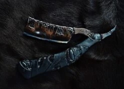 Dylan Farnham Custom Straight Razor - With Skeletal Sculpted Spine -Classic Shaving dylan farnham custom straight razor with skeletal sculpted spine 12
