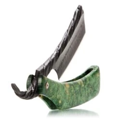 Dylan Farnham Straight Razor In Stabilized Box Elder Burl Scales -Classic Shaving dylan farnham straight razor in stabilized box elder burl scales 3