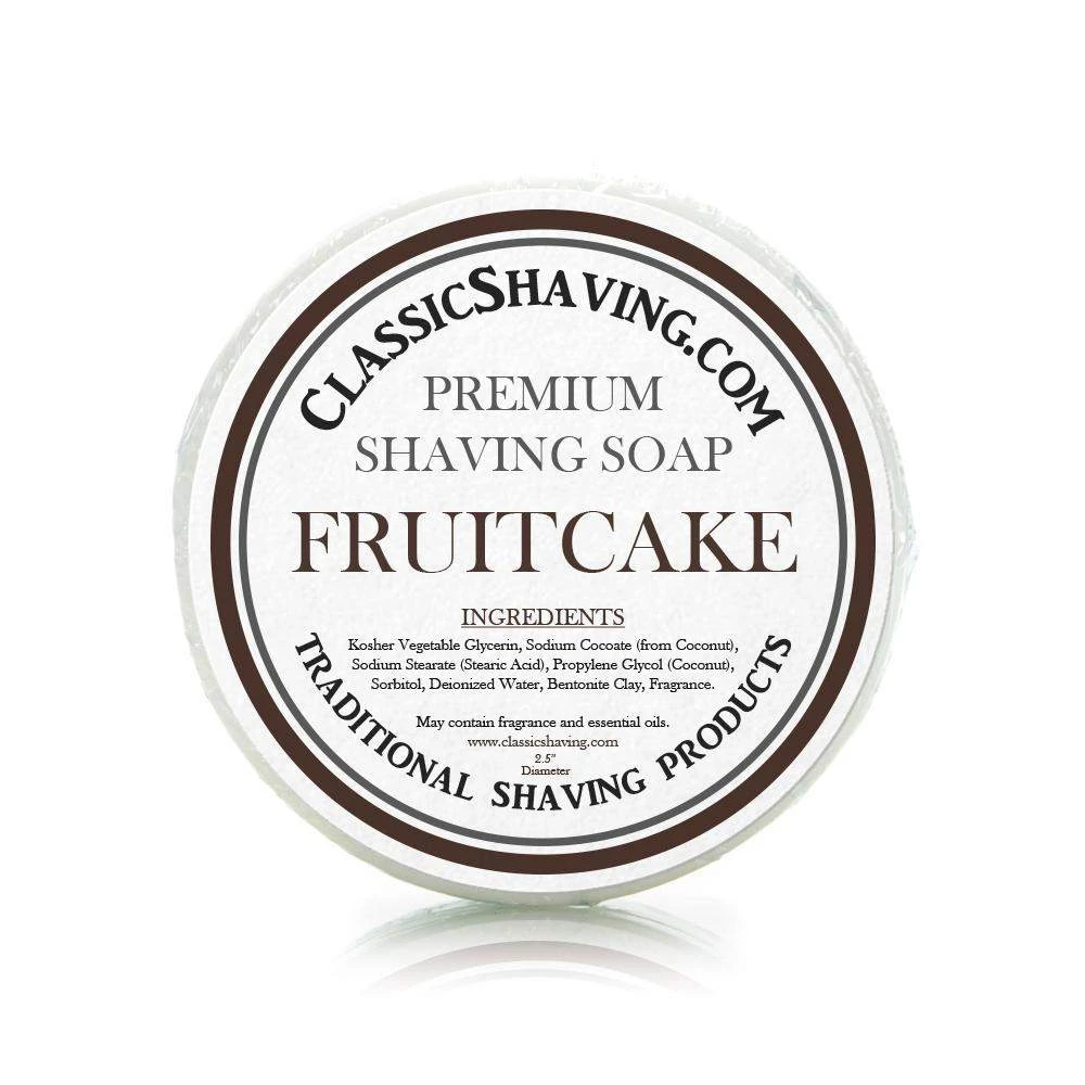 Fruitcake Scent - Classic Shaving Mug Soap - 2.5" Regular Size 3 Fruitcake Scent - Classic Shaving Mug Soap - 2.5" Regular Size