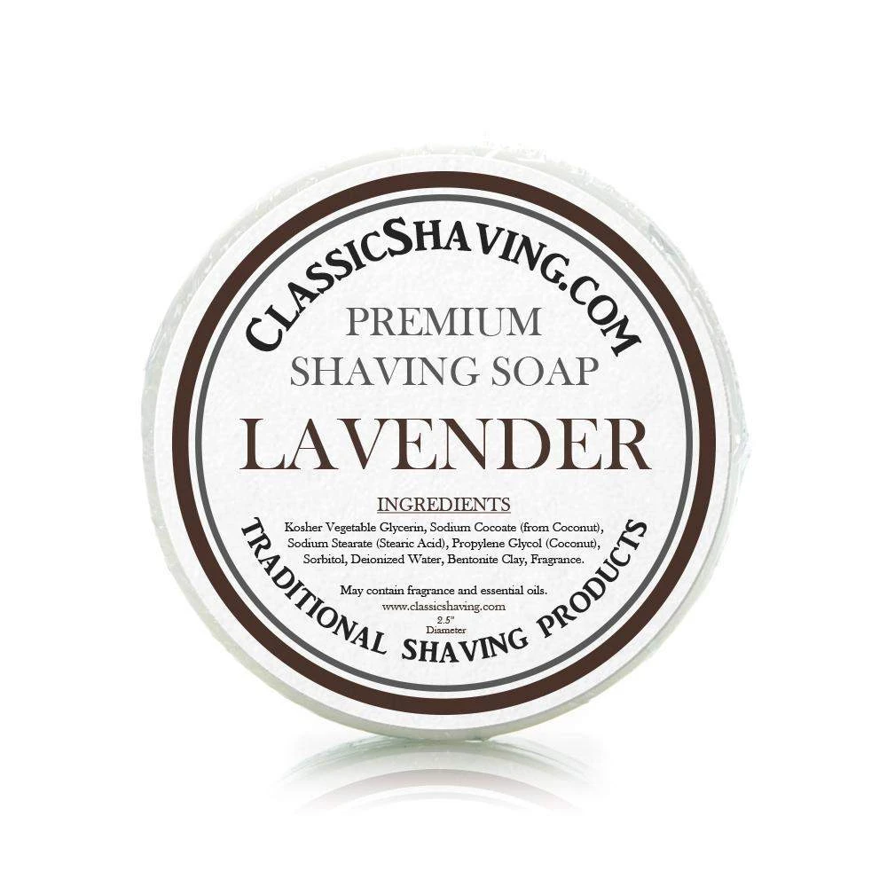 Lavender Scent - Classic Shaving Mug Soap - 2.5" Regular Size 3 Lavender Scent - Classic Shaving Mug Soap - 2.5" Regular Size