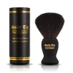 Satin Tip - The Purest - Luxury Synthetic Shaving Brush Black -Classic Shaving satin tip the purest luxury synthetic shaving brush black