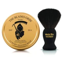 Smolder Soap And Satin Tip - The Purest Black Shave Brush Combo -Classic Shaving smolder soap and satin tip the purest black shave brush combo 6