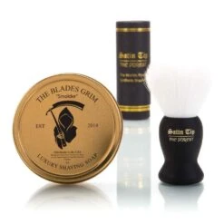 Smolder Soap And Satin Tip - The Purest White Shave Brush Combo -Classic Shaving smolder soap and satin tip the purest white shave brush combo 5