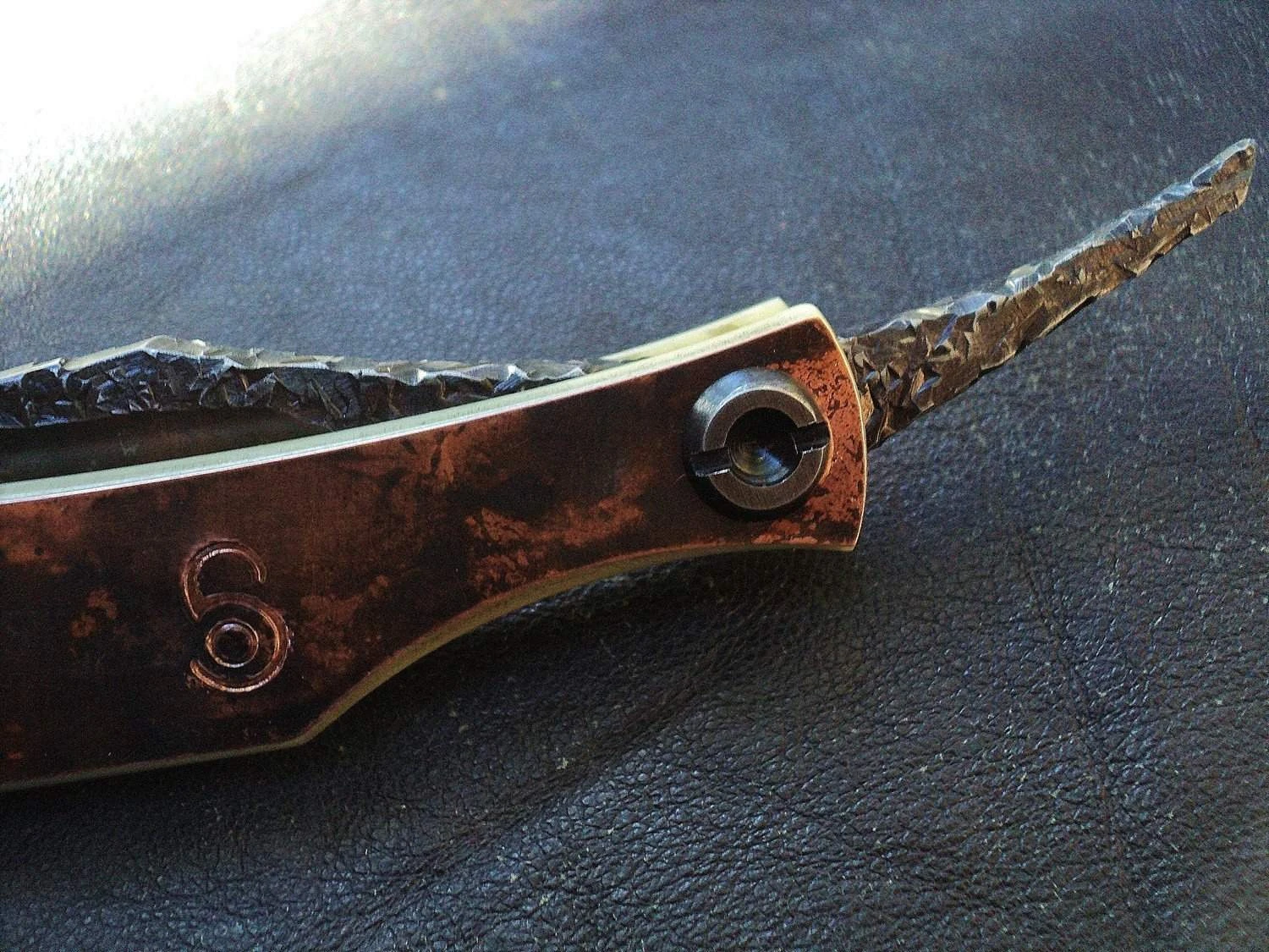 SOLD-Dylan Farnham #30 Steam Punk Straight Razor 4 SOLD-Dylan Farnham #30 Steam Punk Straight Razor - Image 2