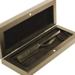 SOLD-Dylan Farnham #50, "The Dark Crystal" 6.5/8 Kamisori Straight Razor, With Custom Storage Box -Classic Shaving sold dylan farnham 50 the dark crystal 658 kamisori straight razor with custom storage box 6