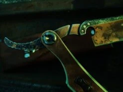 SOLD-Dylan Farnham #57 Copper-Plated 8/8 Steam Punk Straight Razor W/ Sheath -Classic Shaving sold dylan farnham 57 copper plated 88 steam punk straight razor w sheath 3