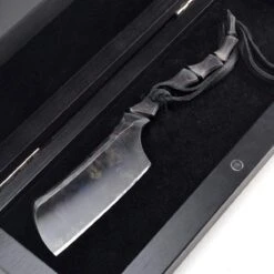 SOLD-Dylan Farnham #64 Half-Hollow Kamisori Style Straight Razor W/ Storage Box