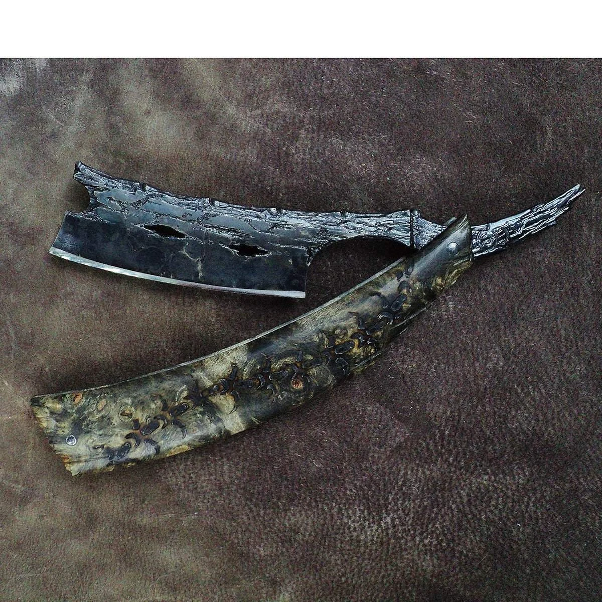 SOLD-Dylan Farnham #74 Straight Razor W/ Custom Sheath 3 SOLD-Dylan Farnham #74 Straight Razor W/ Custom Sheath