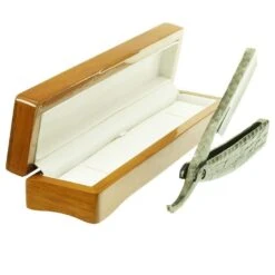 SOLD-Dylan Farnham #80- Copper Washed Stone-Age 7/8 Straight Razor W/ Silicone Sheath & Gift Box -Classic Shaving sold dylan farnham 80 copper washed stone age 78 straight razor w silicone sheath gift box 4