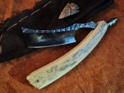 SOLD-Dylan Farnham Straight Razor #58, With Custom Sheath