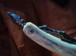 SOLD-Dylan Farnham Straight Razor #58, With Custom Sheath -Classic Shaving sold dylan farnham straight razor 58 with custom sheath 4