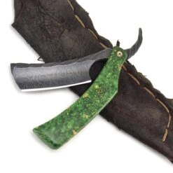 SOLD-Dylan Farnham Straight Razor #60 With Custom Sheath